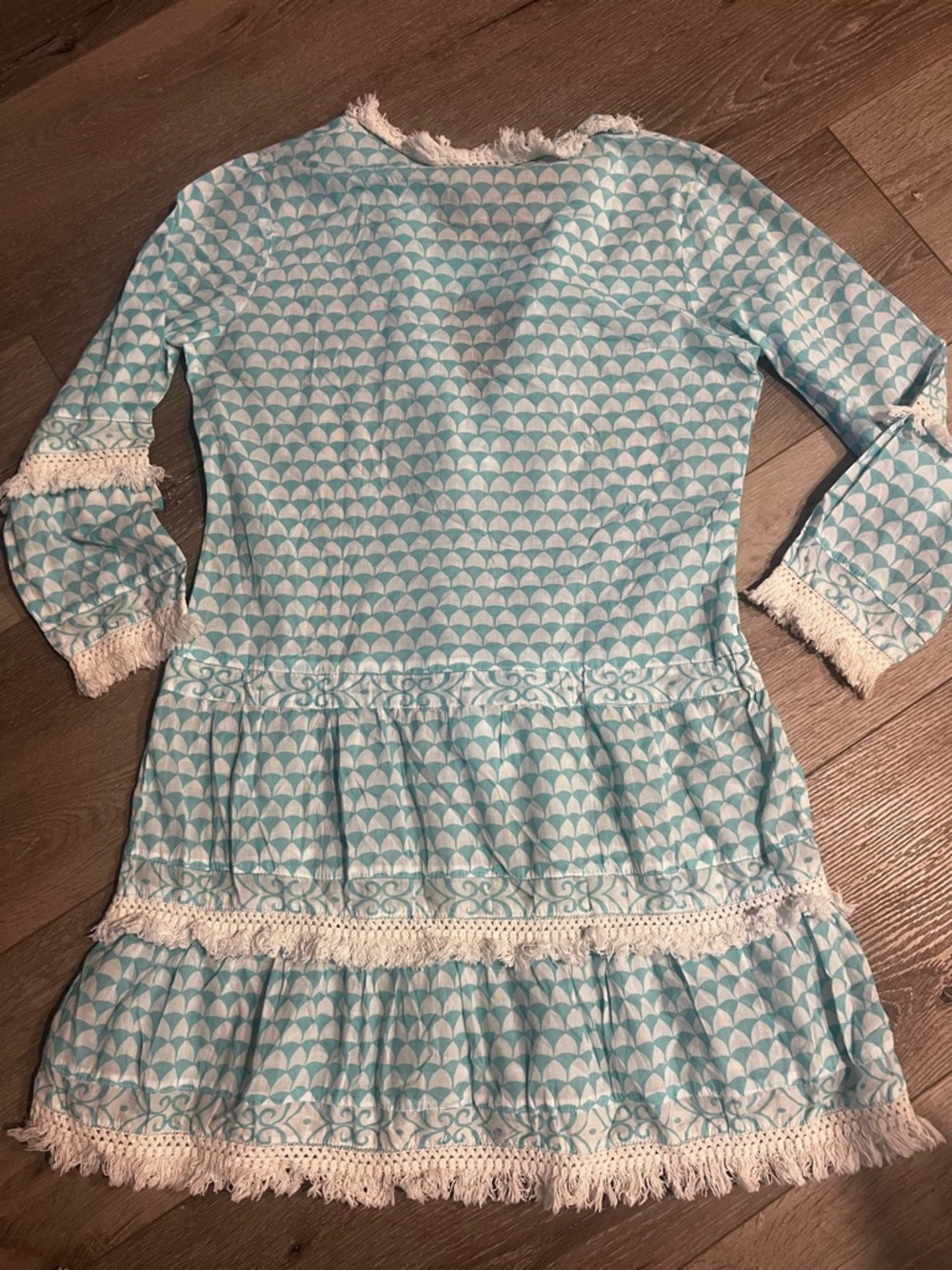 Melissa Odabash Claudia Riveria Celest teal tunic dress swim cover up NWT - Picture 6 of 9
